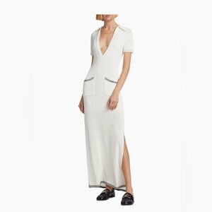 Proenza Schouler-Plunging V-Neck Knit maxi